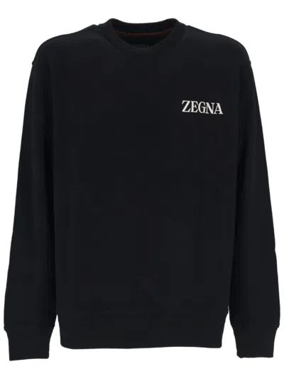 Shop Zegna Man Black Sweater Ud522 A7 D872