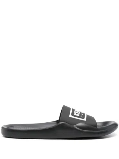 Shop Kenzo Man Black Sandal Fe55 Mu110 P50