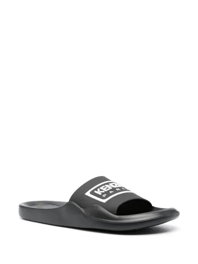 Kenzo Boke Flower 2.0 Pool Slides In Black
