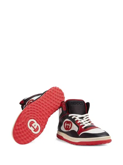 Shop Gucci Man Bla/of.wh/h.red Sneaker 762060