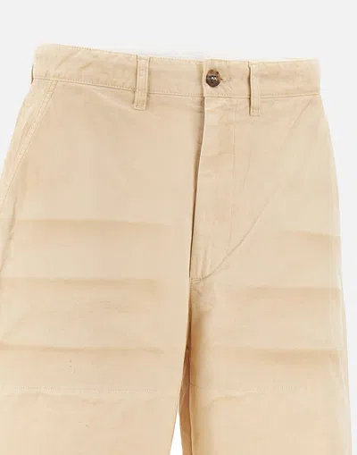 Shop Golden Goose Lorainne Chino Sand Cotton Trousers In Beige