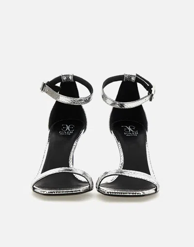 Shop Fabi Harrods Silver Reptile Leather Sandals