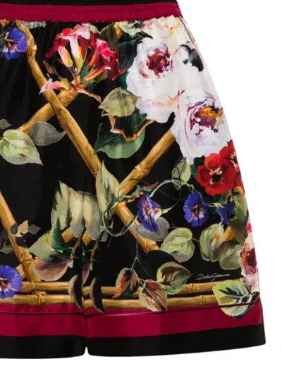 Shop Dolce & Gabbana Ftam7 T Woman Roseto Con Greca Shorts