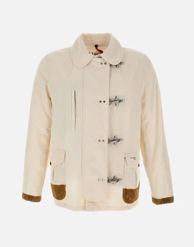 Shop Fay Archive 4 Ganci Jacket Cream Unlined In White