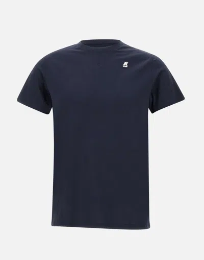 K-way T-shirt  Men Color Blue 1 In Yellow-blue
