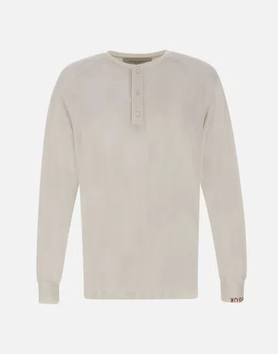Shop Golden Goose Cream Cotton Ludovico Sweater In White