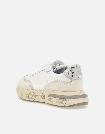 Shop Premiata Cassie 6717 White Retro Style Sneakers