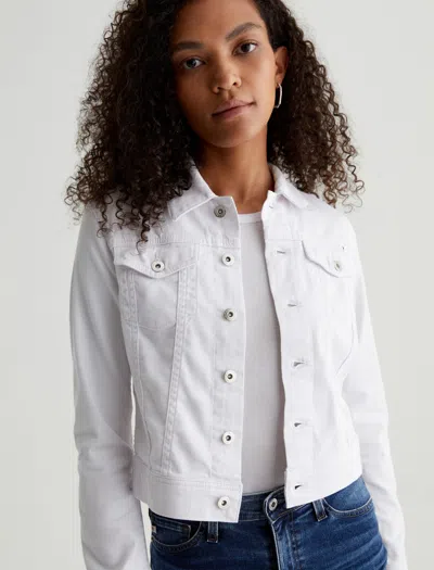 Ag Robyn Buttoned Denim Jacket In White