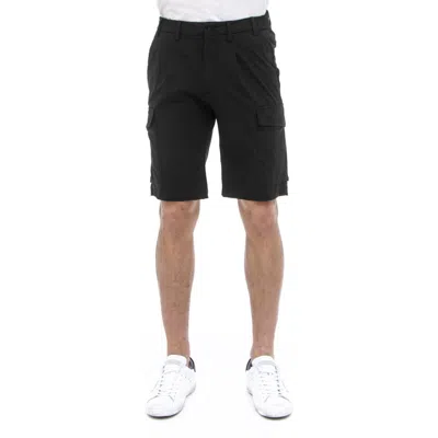 Shop People Of Shibuya Sleek Urban Stretch Bermuda Men's Shorts In Black