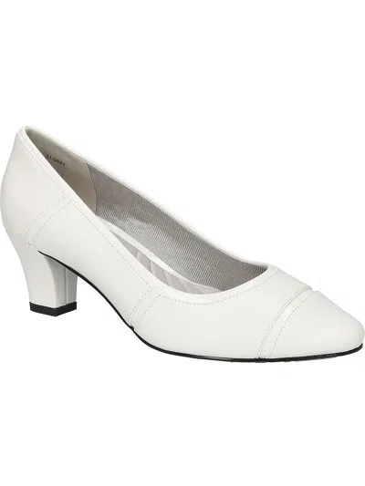 Easy Street Prim Womens Faux Leather Slip On Pumps In Multi
