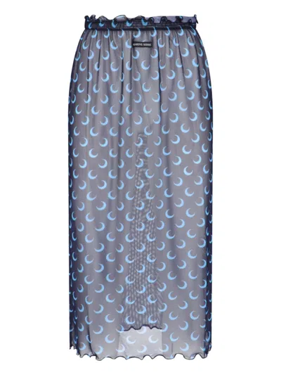 Shop Marine Serre Skirts In Blue