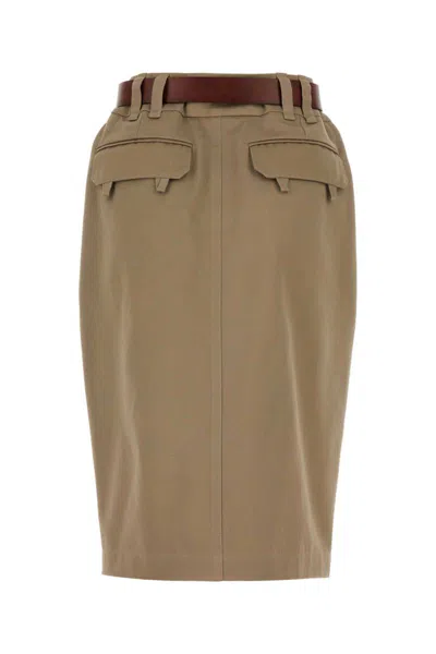 Shop Saint Laurent Skirts In Beige O Tan