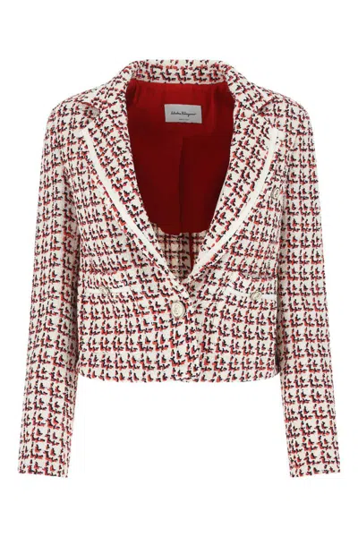 Ferragamo Patterned Boxy Jacket In Printed