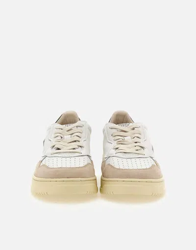 Shop Autry Aulw Ls56 White Leather Sneaker