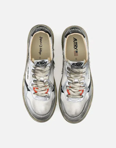 Shop Autry Avlm Ms13 Off White And Silver Men's Sneakers