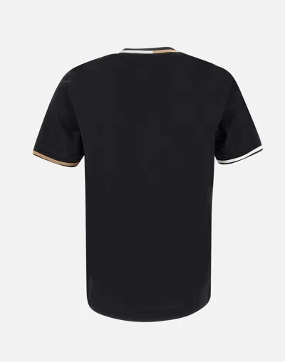Shop Hugo Boss Boss Thompson Mercerized Cotton T Shirt Black Crew