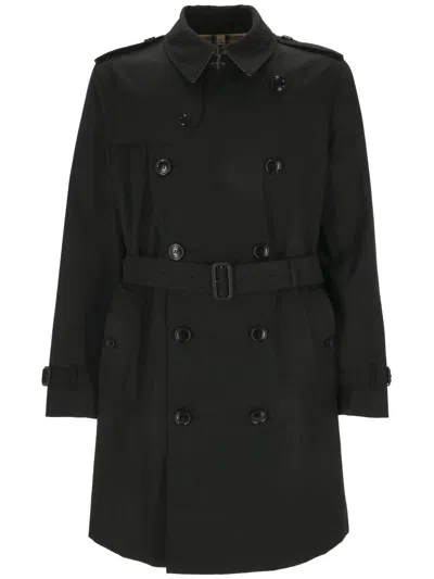 Shop Burberry 8079386 Man Black Coat