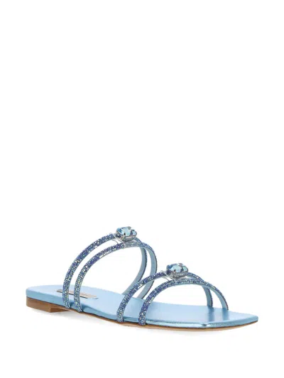 Shop Casadei Blue Sandal 1 M326 X0001 C2334 For Women