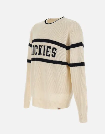 Shop Dickies White Cotton Crew Neck Sweater