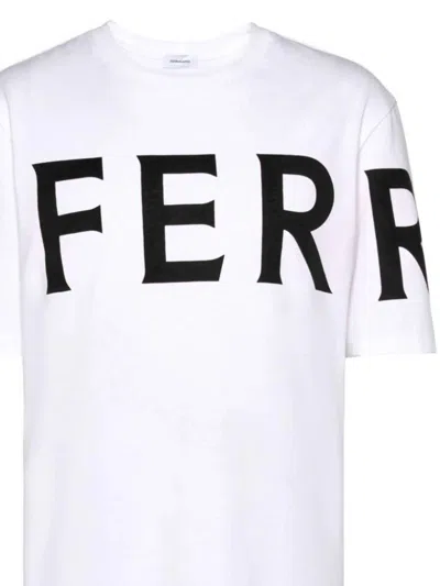 Shop Ferragamo 122303 Man White T Shirt And Polo