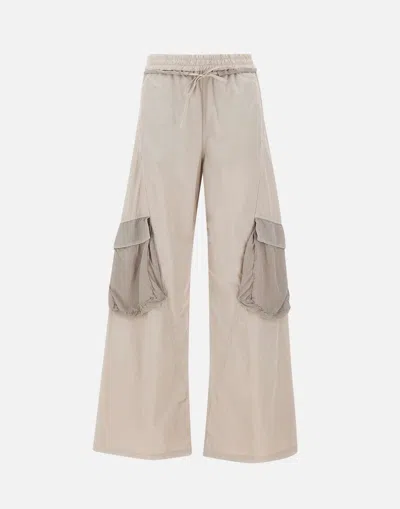 Shop Iceberg Beige Cargo Trousers With Oversized Fit