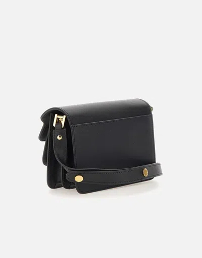 Shop Marni Black Trunk Leather Handbag