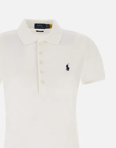Shop Polo Ralph Lauren Bsr Cotton Polo Shirt In White Slim Fit