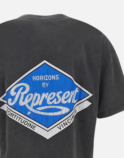 Shop Represent Classic Parts Black Washed Crew Neck T Shirt