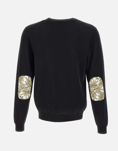 Shop Sun68 Flower Patch Black Cotton Sweater