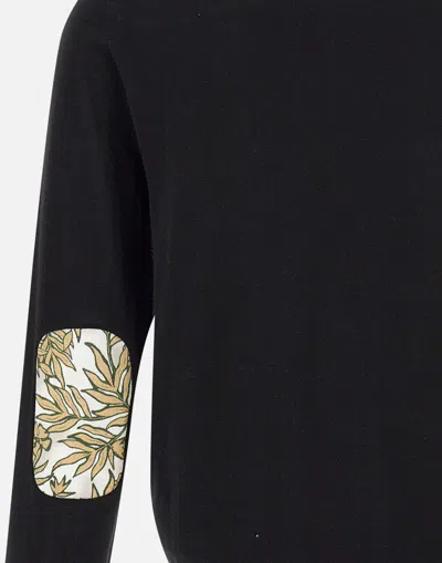 Shop Sun68 Flower Patch Black Cotton Sweater