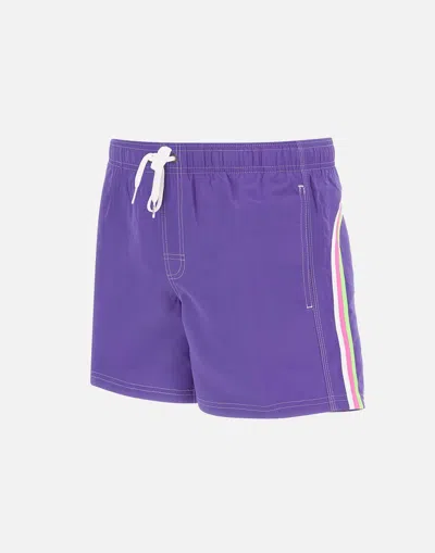 Shop Sundek Boardshort Swimsuit Purple Men's Beachwear
