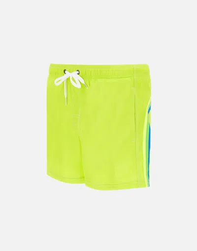 Shop Sundek Fluorescent Green Boardshort Swimsuit With Contrast Profiles
