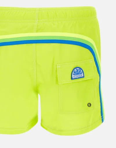 Shop Sundek Fluorescent Green Boardshort Swimsuit With Contrast Profiles