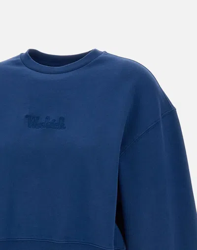Woolrich Crewneck Pure Cotton Sweatshirt With Embroidered Logo