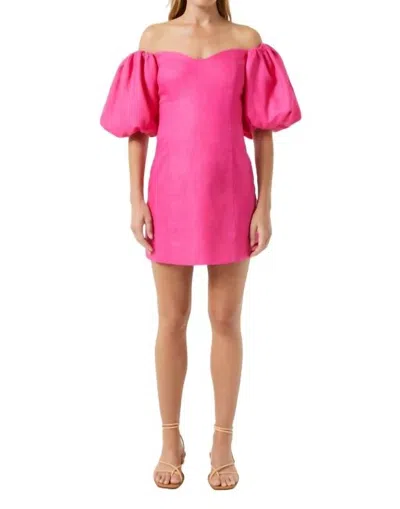 Shop Rhode Dali Dress In Hot Pink
