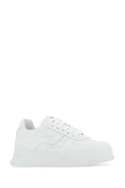 Shop Dsquared2 Dsquared Woman White Leather Canadian Sneakers