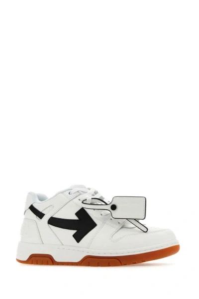 Shop Off-white Off White Man Two-tone Leather Out Of Office Sneakers In Multicolor