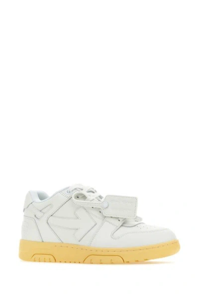 Shop Off-white Off White Man White Leather Out Of Office Sneakers