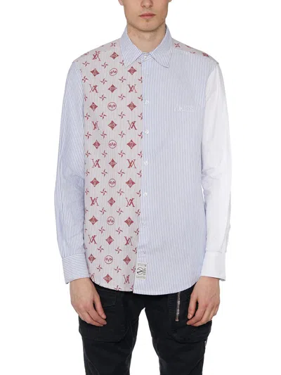 Aries Camicia Patchwork In Cotone In Multicolor