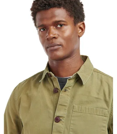 Shop Barbour Green Cotton Shirt