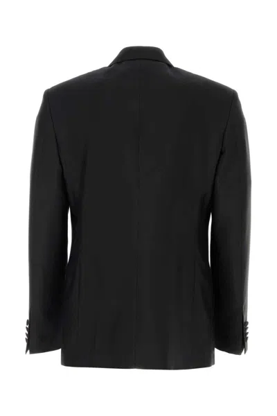 Burberry Black Wool Blend Blazer