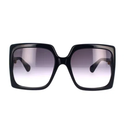 Gucci Interlocking G Oversized Square-frame Sunglasses In Black