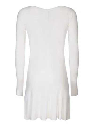Jacquemus La Robe Ribbed Minidress In White