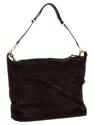 Shop Jimmy Choo 'diamond Soft Hobo' Shoulder Bag In Brown