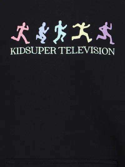 Shop Kidsuper Logo Cotton Blend Hoodie In Black