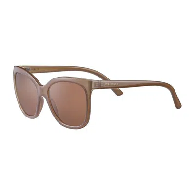 Shop Serengeti Sunglasses In Brown