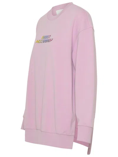Shop Stella Mccartney Sweatshirt With 3d Logo In Lilac