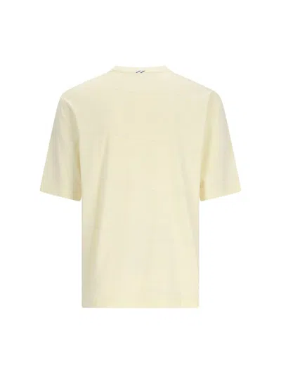 Shop Burberry T-shirts And Polos In Yellow