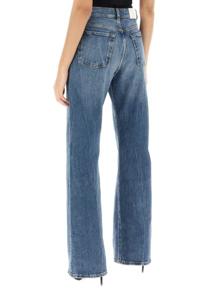 Shop Pinko Wanda Loose Jeans With Wide Leg In Blue