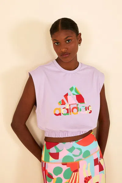 Farm Rio Adidas Farm Sleeveless Tee Purple In Purple